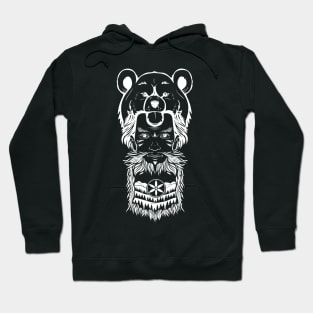 bear totem tribal design Hoodie